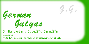 german gulyas business card
